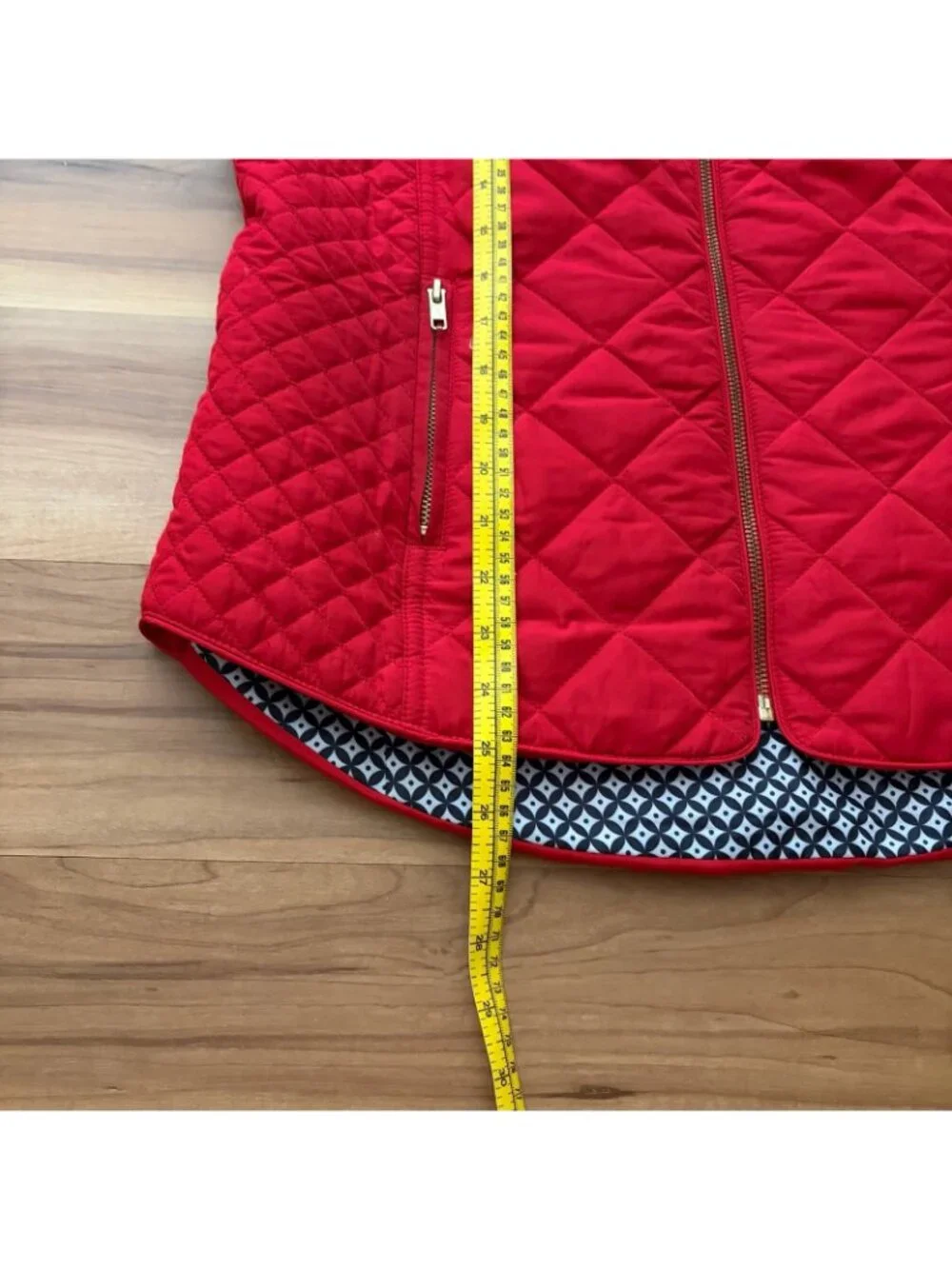 Crown & Ivy Women’s Large Red Quilted Zip Up Vest
